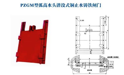高压铸铁闸门安装布置结构图及验收标准