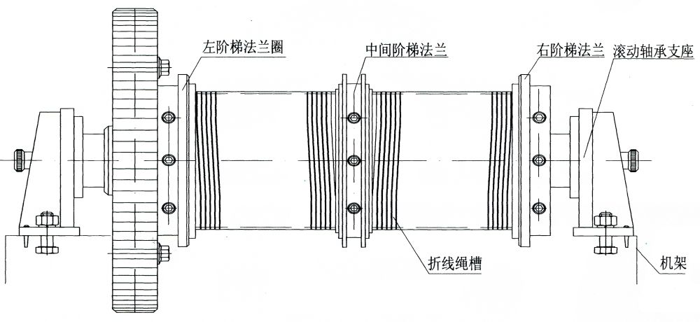 QPG系列高扬程卷扬式启闭机机构示意图(莱伯斯)