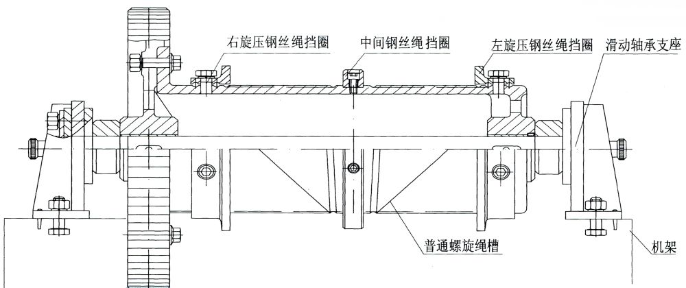 QPG系列高扬程卷扬式启闭机结构示意图(挡圈式)